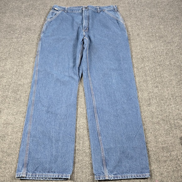 Carhartt FR Jeans Mens 40x34 Blue‎ Denim Flame Resistant Workwear FRB13DNM 35x32 - Picture 2 of 11